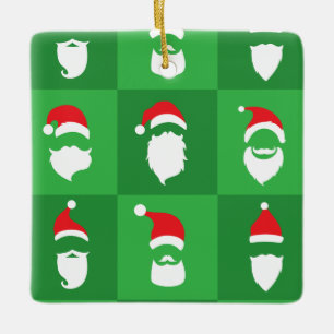 Santa Clausbaard Keramisch Ornament