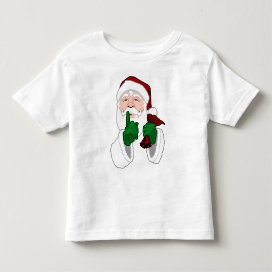 Santa Clause Baby Shirt Fun Toddler Santa T-shirts (Voorkant)