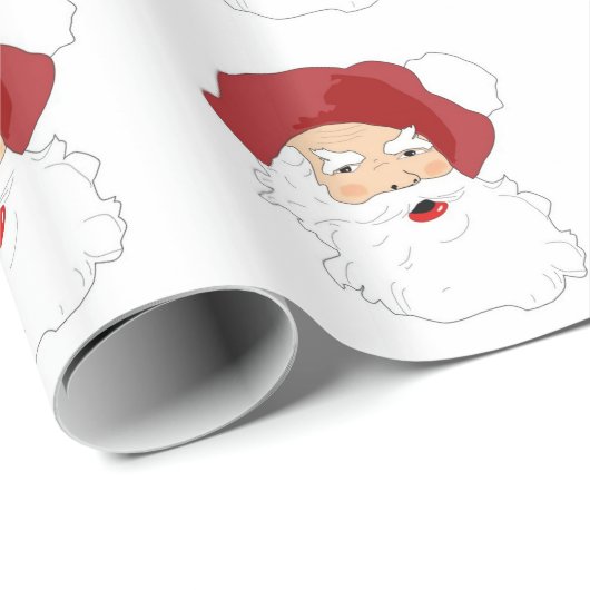 Santa Clause Cadeaupapier (Rol Hoek)