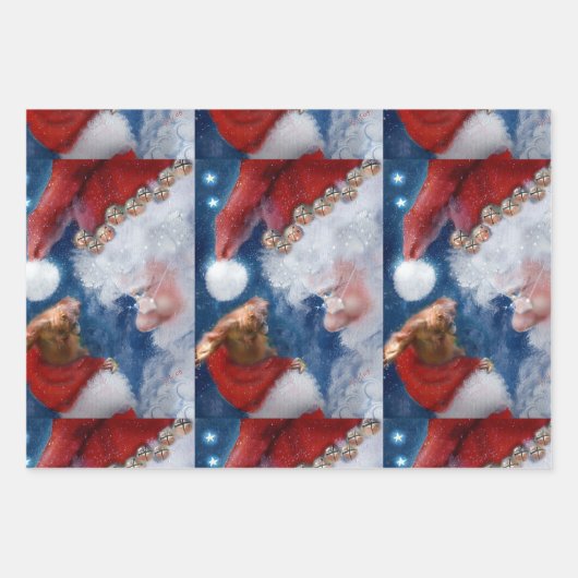 Santa Clause Dierenvriend Inpakpapier Vel (Voorkant 2)