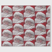Santa Clause Face Gift Wrapping Paper Cadeaupapier (Vlak)