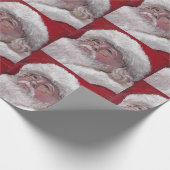 Santa Clause Face Gift Wrapping Paper Cadeaupapier (Hoek)