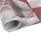Santa Clause Face Gift Wrapping Paper Cadeaupapier (Rol Hoek)