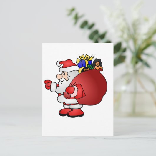 Santa Clause Feestdagenkaart (Staand voorkant)