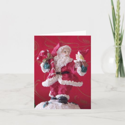Santa Clause foto Blank gevouwen notitie Kaart (Voorkant)