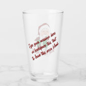 Santa Clause Glasses Gepersonaliseerd kerstdecor Glas (Achterkant)