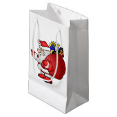 Santa Clause Gloss Gift Bag Klein Cadeauzakje (Voorkant Gekanteld)