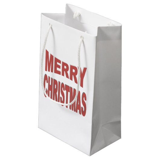 Santa Clause Gloss Gift Bag Klein Cadeauzakje (Achterkant Gekanteld)