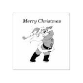 Santa Clause golf 2x2 Rubber Stamp Rubberstempel (Afrduk)