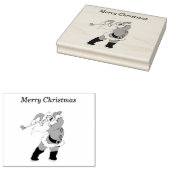 Santa Clause golf 4x5 Rubber Stamp Rubberstempel (Gestempeld)