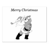 Santa Clause golf 4x5 Rubber Stamp Rubberstempel (Afrduk)