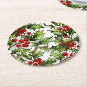 Santa clause  heilige elegant ronde kartonnen onderzetter (Gebogen)