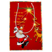 Santa Clause Holiday Greetings - Medium Cadeauzakje (Voorkant)