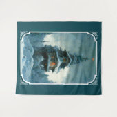 Santa Clause Home Sweet Home | Kerstboom Wandkleed (Voorkant (horizontaal))