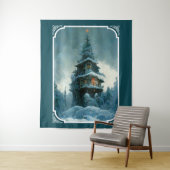 Santa Clause Home Sweet Home | Kerstboom Wandkleed (In situ)