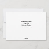 Santa Clause In Sleigh & Reindeer Christmas Feestdagenkaart (Achterkant)