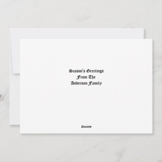 Santa Clause In Sleigh & Reindeer Christmas Feestdagenkaart (Achterkant)