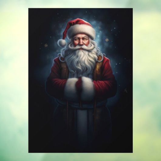Santa Clause in vol gewaad Raamsticker (Vel 3)