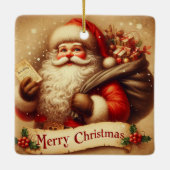 Santa Clause Keramisch Ornament (Achterkant)