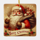 Santa Clause Keramisch Ornament (Voorkant)