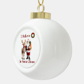 Santa Clause Keramische Bal Ornament (Rechts)