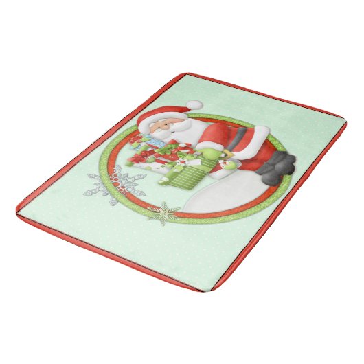 Santa Clause Kerstmis Kitchen Rug Mat Home Decor (Gekanteld)