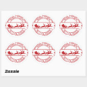 Santa Clause Noordpool Ronde Sticker (Vel)