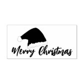 Santa Clause Pet Merry kerstscript Rubberstempel (Afrduk)