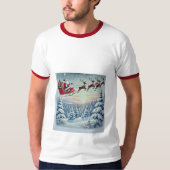 Santa Clause Rain Deer T Shirt (Voorkant)