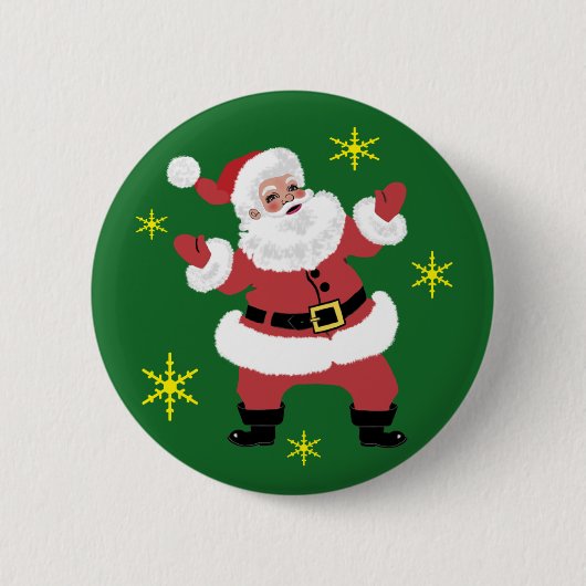 Santa Clause Ronde Button 5,7 Cm (Voorkant)