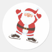 Santa Clause Ronde Sticker (Voorkant)