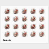 Santa Clause Ronde Sticker (Vel)