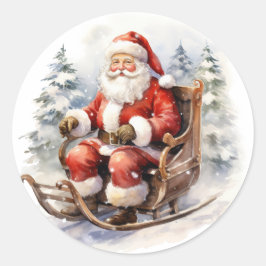 Santa Clause Ronde Sticker