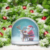Santa Clause & Rudolf Christmas Snow Globe Sneeuwbol (Kerstmis)