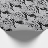 Santa Clause Silver Sparkles Cadeaupapier (Hoek)