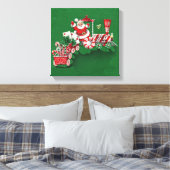  Santa Clause Snoep Trein Canvas Afdruk (Insitu (Slaapkamer))