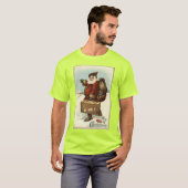 Santa Clause Suitcase Briefkaart T-shirt (Voorkant volledig)