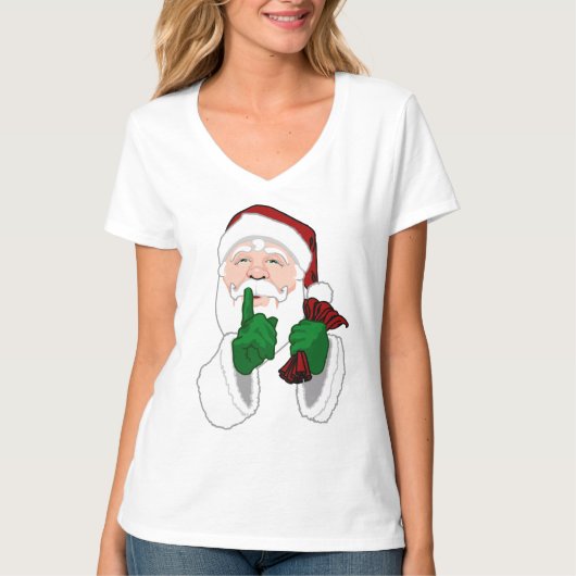 Santa Clause T-Shirt Cute Women's Santa T-shirt (Voorkant)