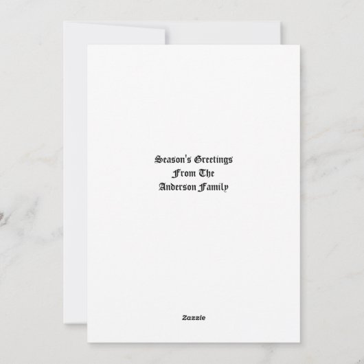 Santa Clause Under Christmas Tree Feestdagenkaart (Achterkant)