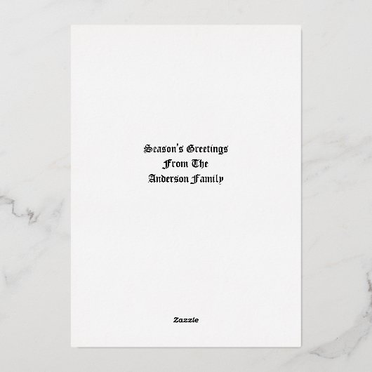 Santa Clause Under Christmas Tree Folie Feestdagenkaart (Achterkant)