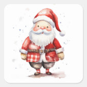 Santa Clause Vierkante Sticker (Voorkant)