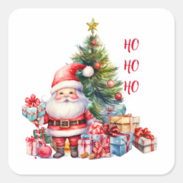 Santa Clause Vierkante Sticker