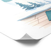 Santa Clause Yoga Workout Waterverf Poster (Hoek)