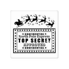 Santa Clause zeehondengoedkeuring van de Noordpool Rubberstempel