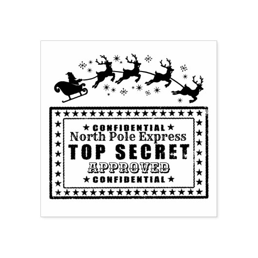 Santa Clause zeehondengoedkeuring van de Noordpool Rubberstempel (Afrduk)