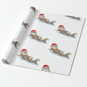 santa clausotter cadeaupapier