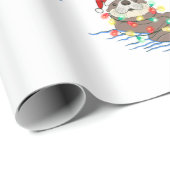 santa clausotter cadeaupapier (Rol Hoek)