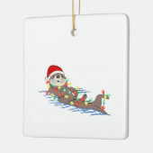 santa clausotter keramisch ornament (Links)