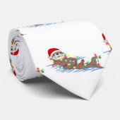 santa clausotter stropdas (Opgerold)