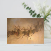 Santa Claus's Reindeer door William Holbrook Beard Bedankkaart (Staand voorkant)